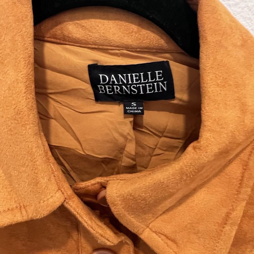 Danielle Bernstein Womens Jacket Faux Suede Fringe Button Down Western Coat Sz S - Picture 3 of 11